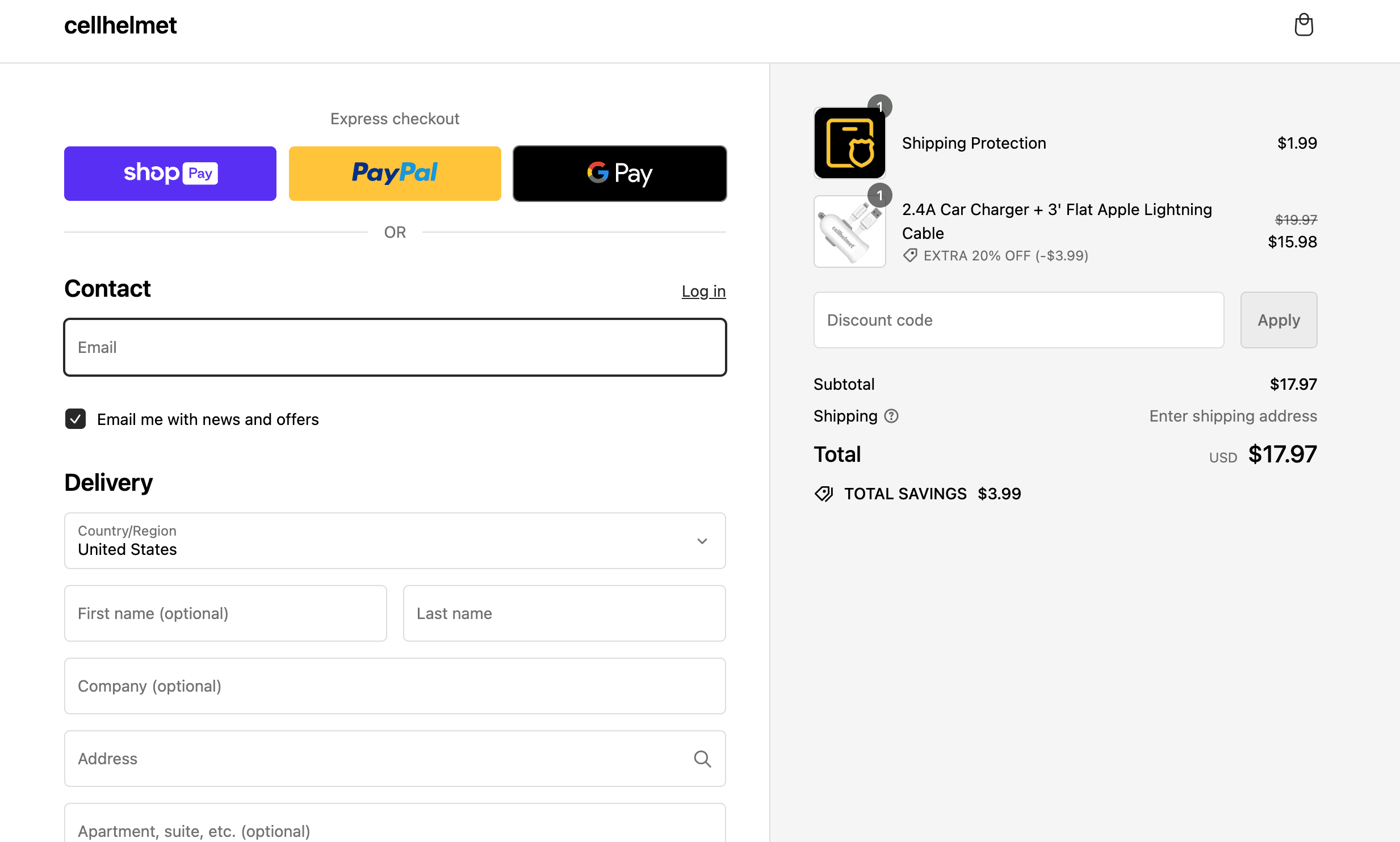 How to apply Cellhelmet coupon code